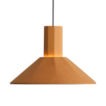 Golden 3133-P13 EY-GY - Golden Lighting Faroe 13in Integrated LED Pendant in Earth Yellow/Grey Felt